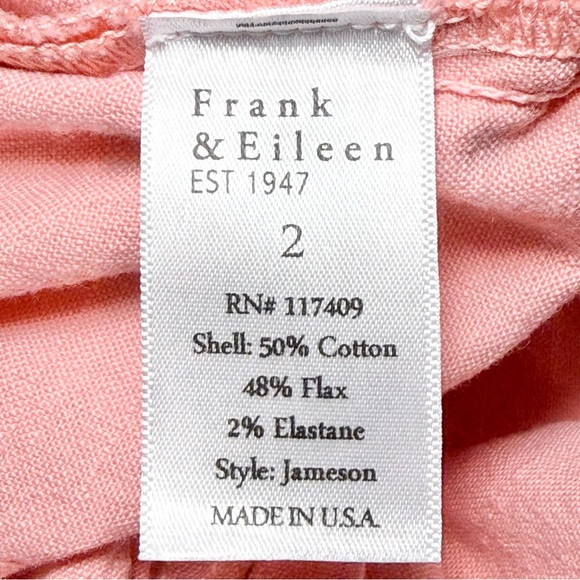 Frank & Eileen Jameson Utility Jogger in Coral (Italian Performance Linen) - Picture 6 of 7